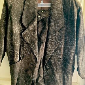 Suede chocolate brown 2 piece suit size 8